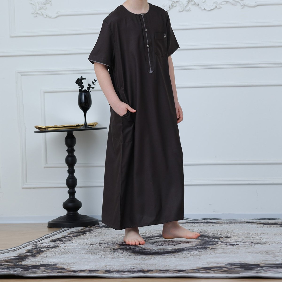Boys' Embroidered Thobe(MKB032)