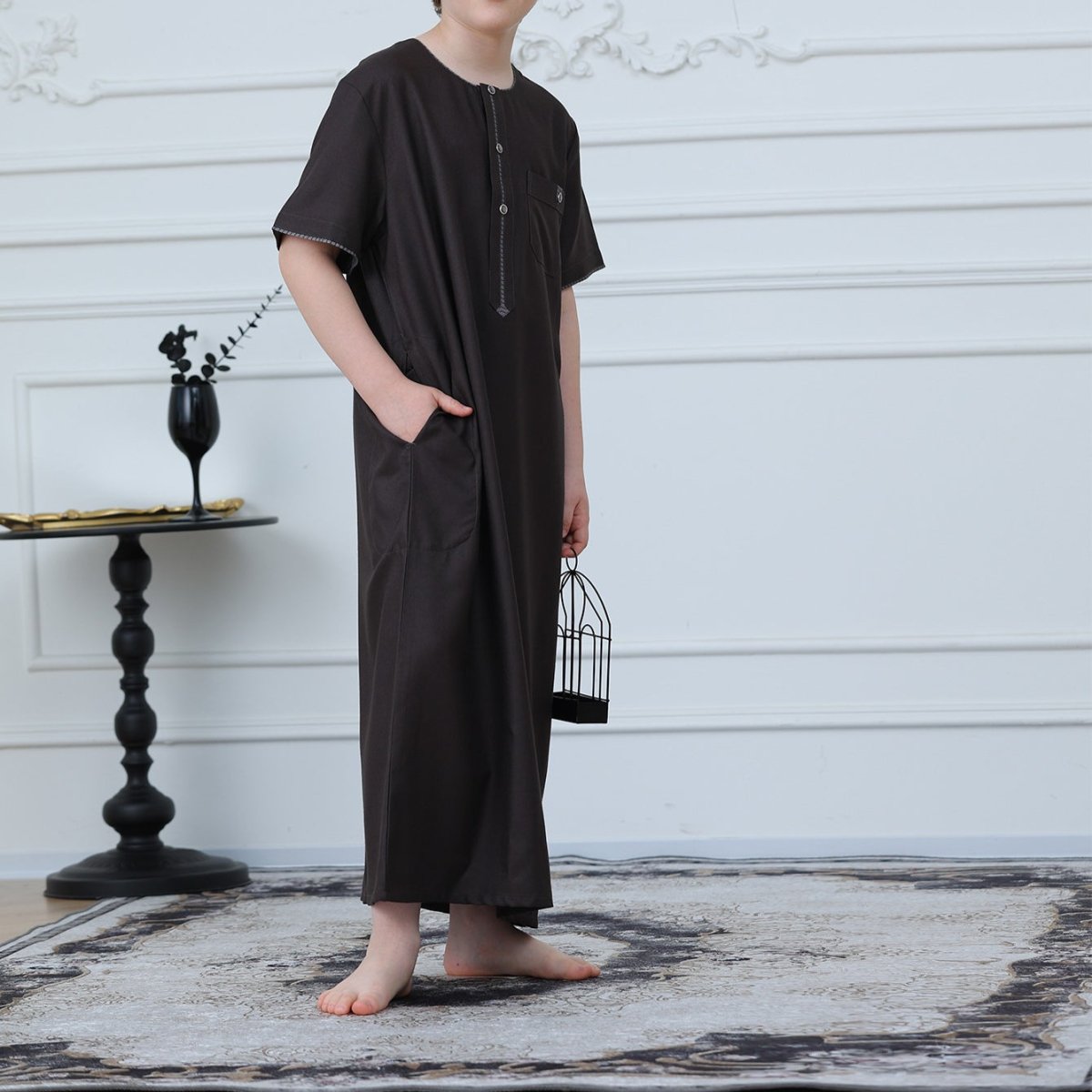 Boys' Embroidered Thobe(MKB032)