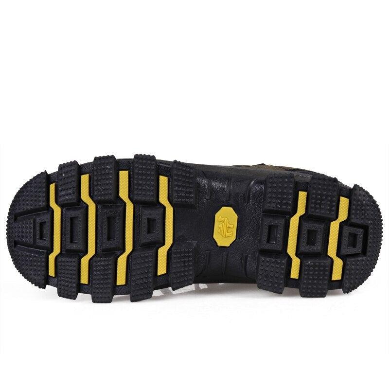 Brown Men's Wear-Resistant Sports Shoes Outdoor Hiking Shoes Training Solid Color Men's Shoe Low Top Waterproof Hiking Shoes Outdoor Lightweight Walking Shoes