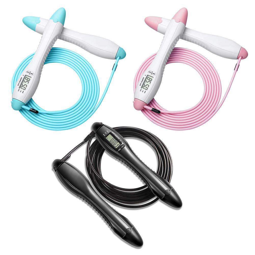 Built-in Rolling Pin Counter Jump Rope Skipping Rope Speed Rope For Boxing Jumping Training Lose Weight Fitness Digital Weight Calories Time Setting Skipping Rope With Counter For Indoor And Outdoor Exercise