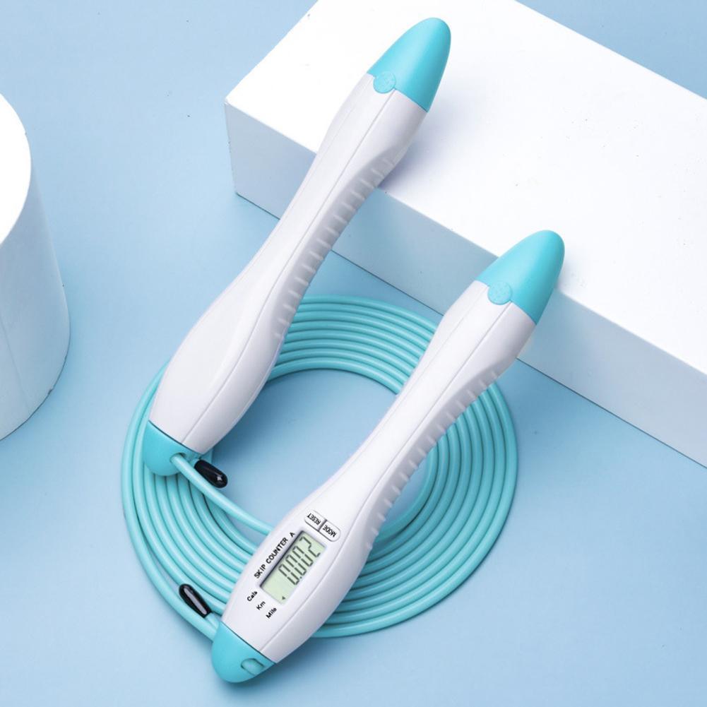 Built-in Rolling Pin Counter Jump Rope Skipping Rope Speed Rope For Boxing Jumping Training Lose Weight Fitness Digital Weight Calories Time Setting Skipping Rope With Counter For Indoor And Outdoor Exercise