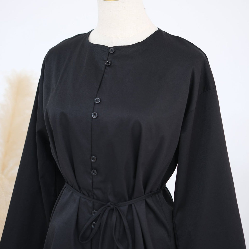 Button-Front Longline Top & Wide-Leg Trouser Set(MS456)