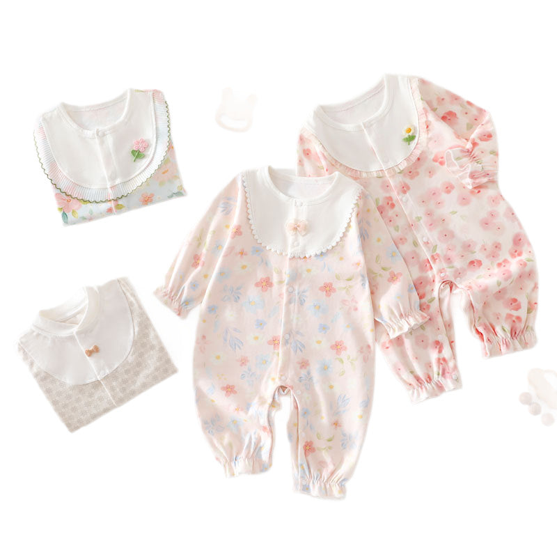 Class A Pure Cotton Baby Romper Spring Autumn Boneless Long-Sleeve Crawling Suit Baby Onesie