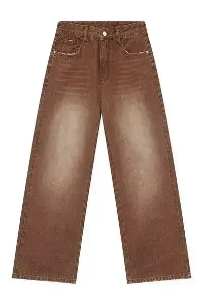 Wide Straight Jeans with Pockets