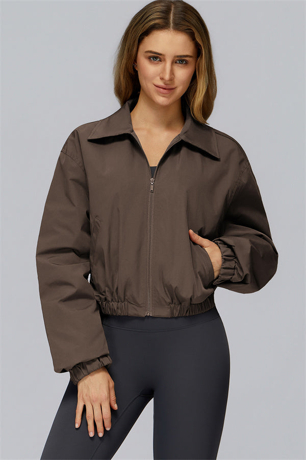 The Elle Form Crop Zip Jacket