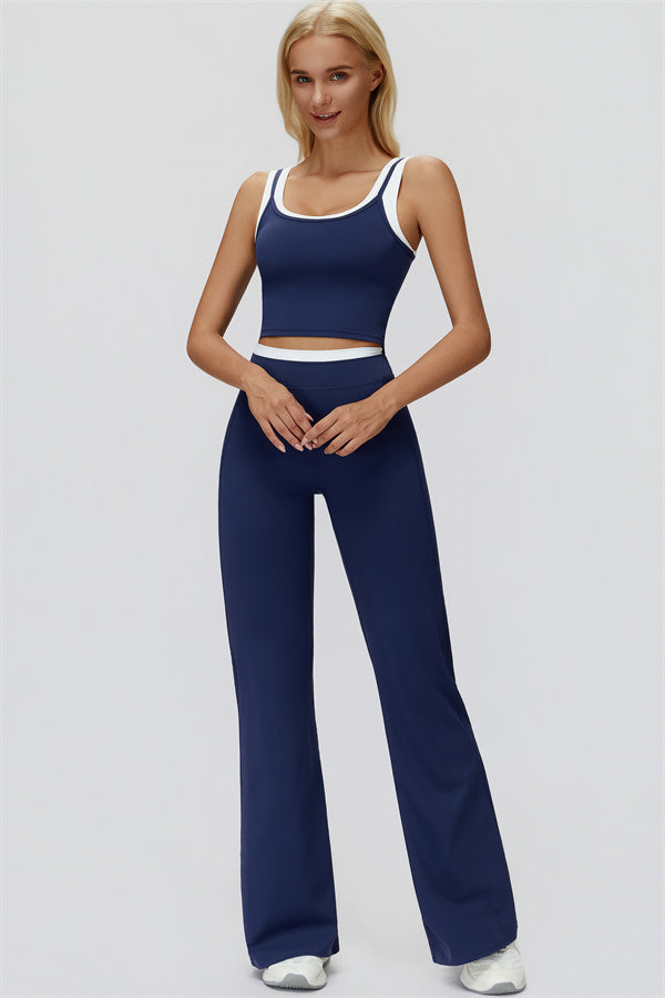 The Canyon Crop Tank Flared Leggings 2-Piece Set