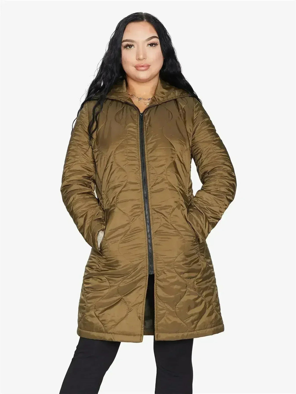 Quilted Down Jacket - Lightweight Hooded Coat | Femstylo