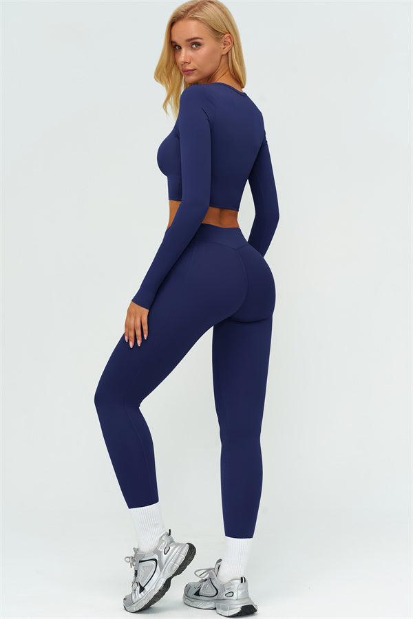 The Lushness Long Sleeve Crop top Leggings 2-Piece Set