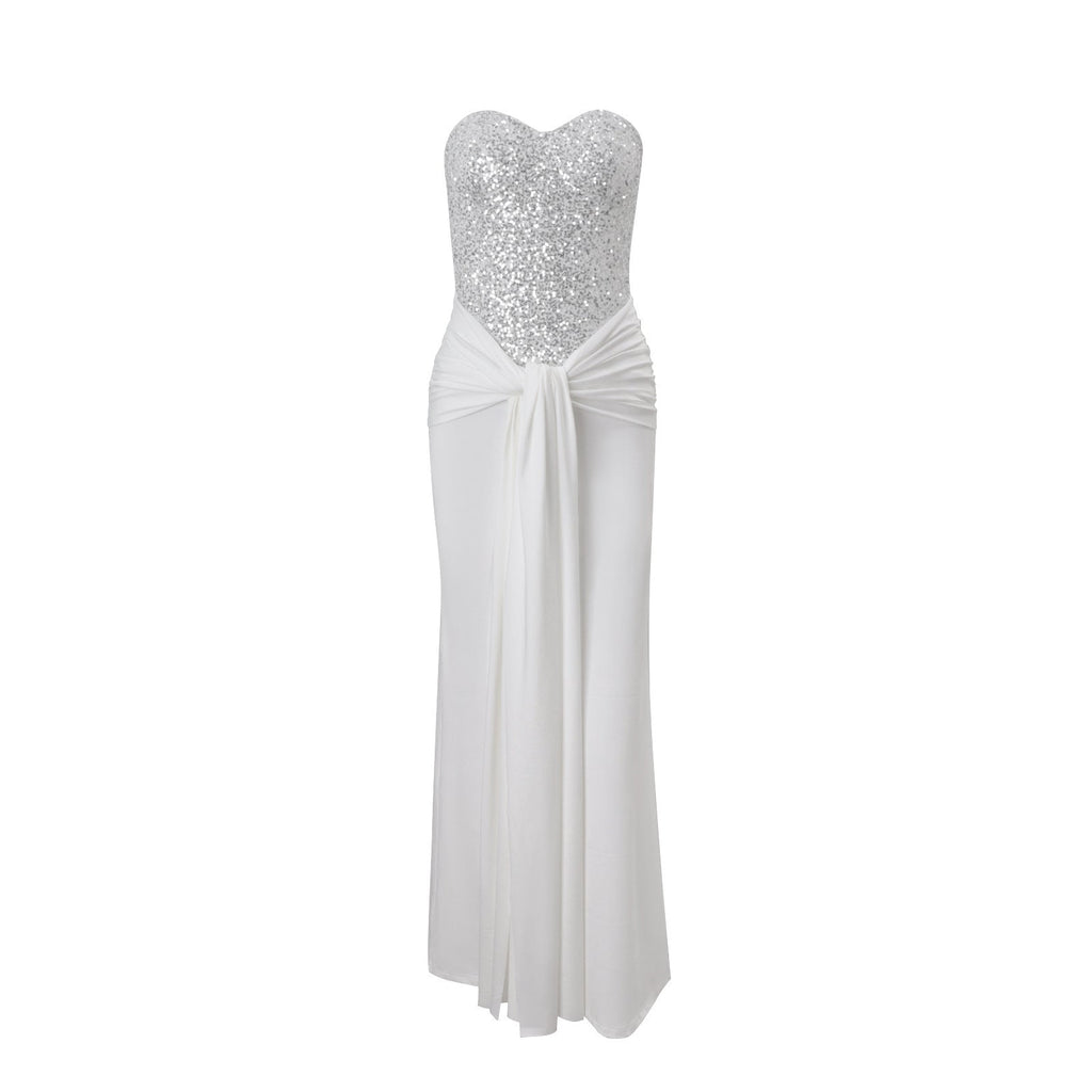 Womens Sexy Bandage Dress Adorned With Sparkling Rhinestones And Delicate Spaghetti Straps