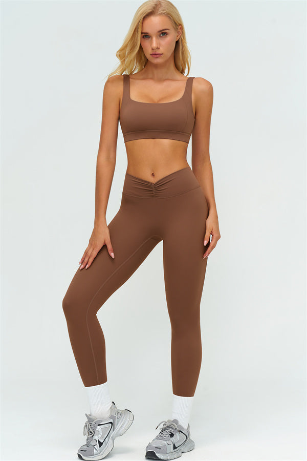The Lushness V-Back Sports Bra Leggings 2-Piece Set