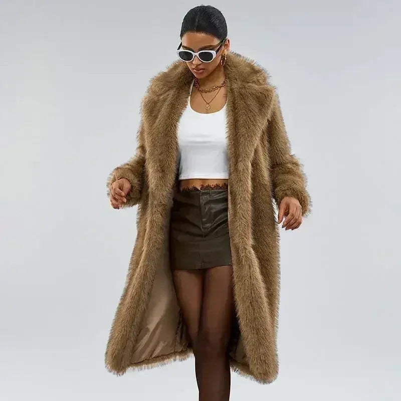 Royal Faux Fur Maxi Coat – 25 Edition