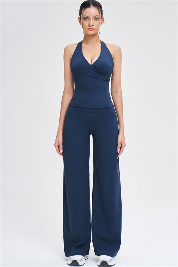 The Stride Crop Top Straight Leg Pants 2-Piece Set