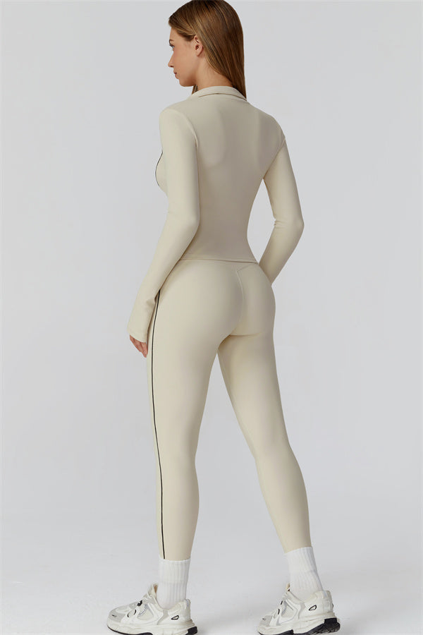 The Venus Zip Top Sports Bra Leggings 3-Piece Set