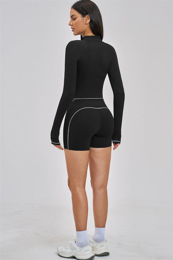 The Unbound Jacket Sports Bra Shorts 3-Piece Set
