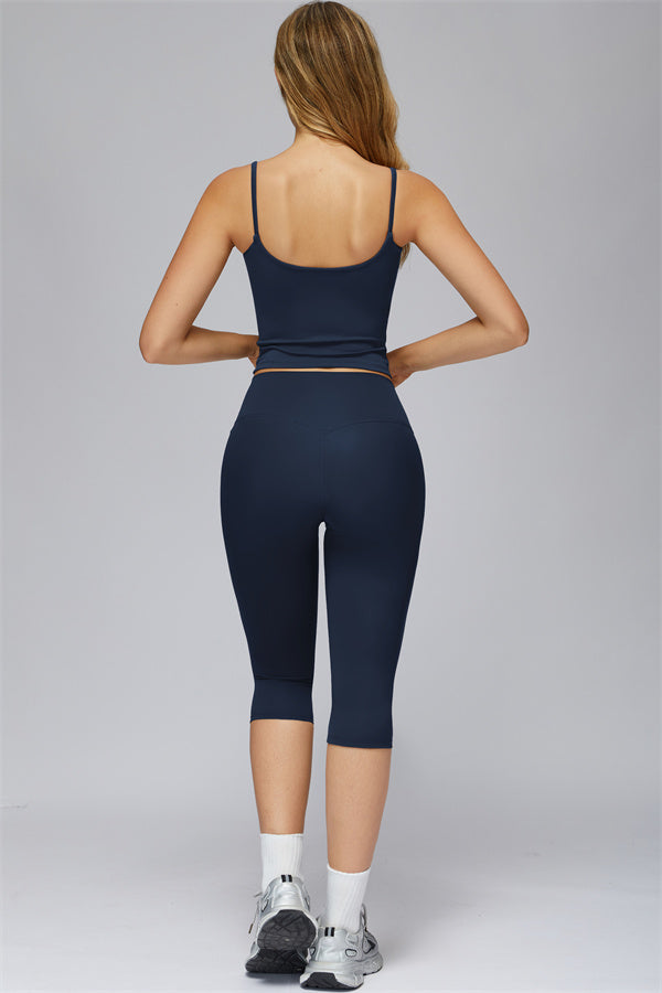 The FlexCore Crop Tank Capri Leggings 2-Piece Set