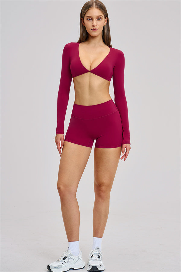 The Zestful Long Sleeve Crop Top