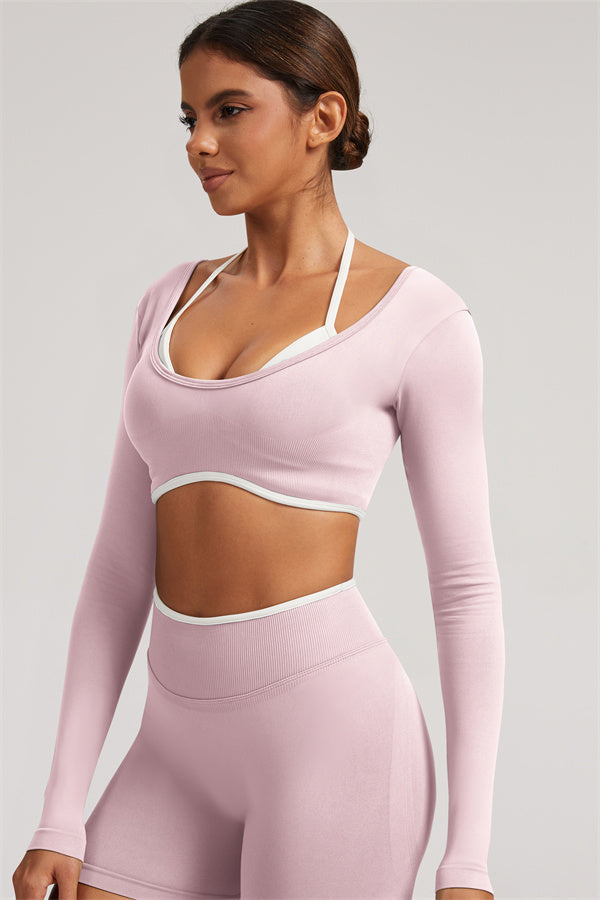 The Elevate Long Sleeve Crop top Leggings 2-Piece Set