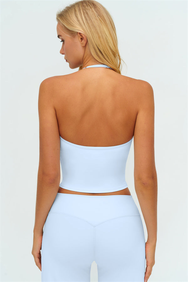 The Twirl Halter Tank Top New Straight Leg Pants 2-Piece Set