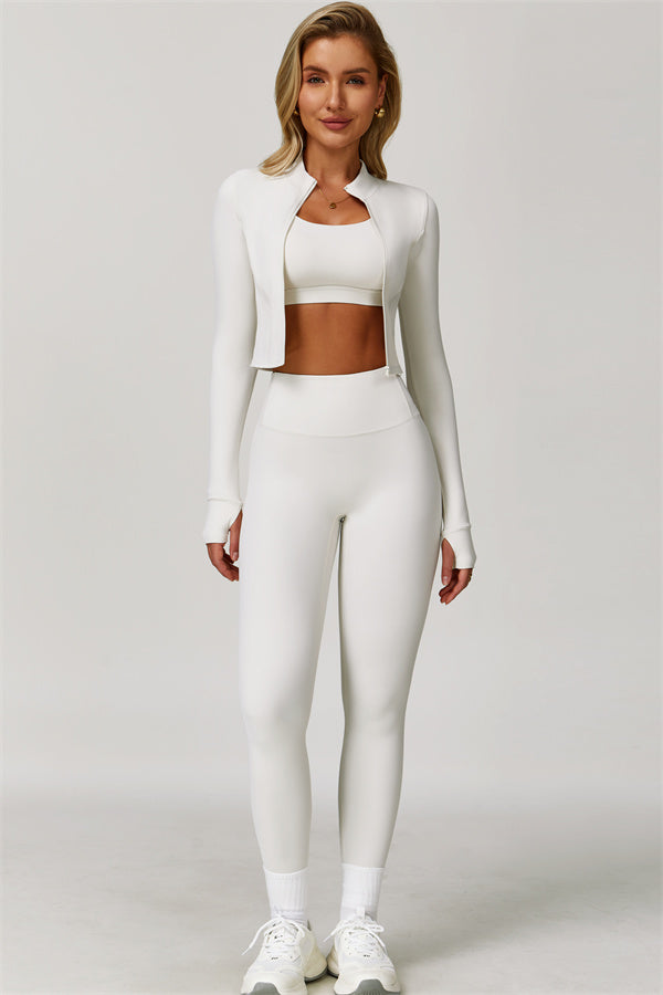The Eloise Jacket Sports Bra Leggings 3-Piece Set