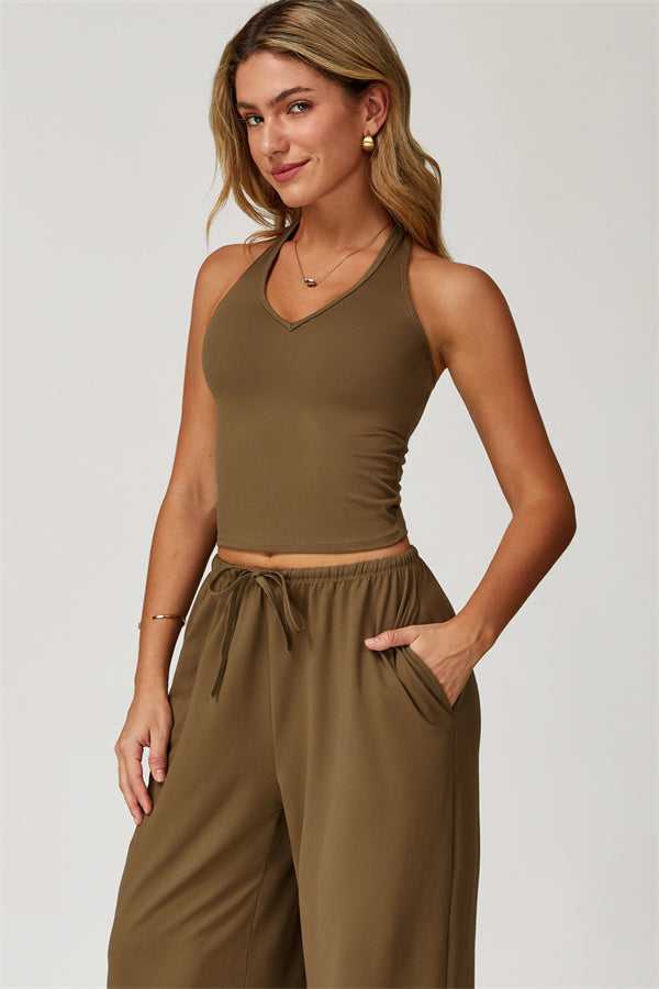 The Sprint Halter Tank Top Sweatpants 2-Piece Set