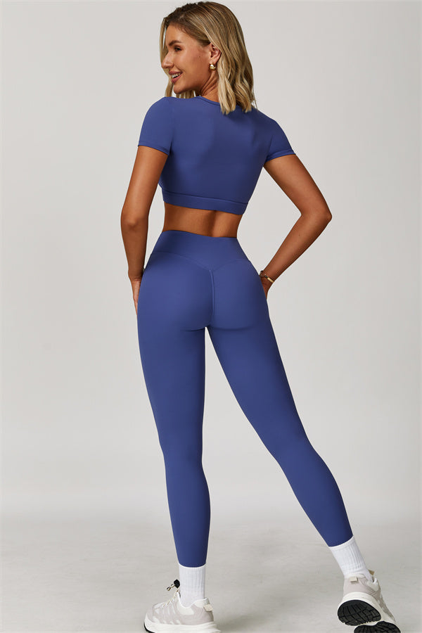 The Lavish Cut-out Crop Top Leggings 2-Piece Set