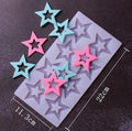 Cake Decorating Tools 3D Star Shape Silicone Mold Cupcake Chocolate Mould Decor Muffin Pan Baking Star Silicone Fondant Mold Flexible Molds Star Chocolate Mold For Dessert Candy Cupcake Topper