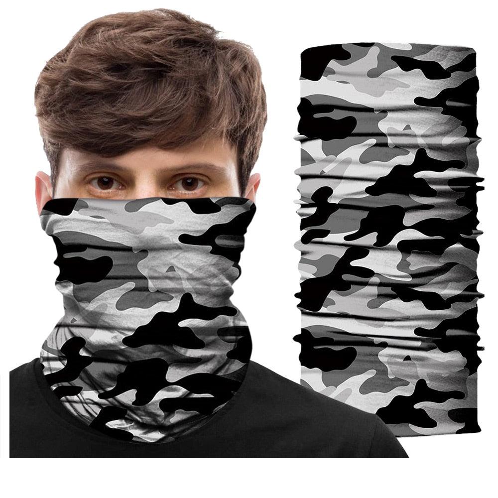Camouflage Neck Gaiter Hunting Scarves Ice Silk Bandana Tubular Buff Half Mask Tactical Sport Headband Balaclava  Balaclava Seamless Magic Head Scarf Breathable Bandana Turban Outdoor Hiking Quick-Dry Sweat Absorbing Scarves Multifunction Beanie Hat