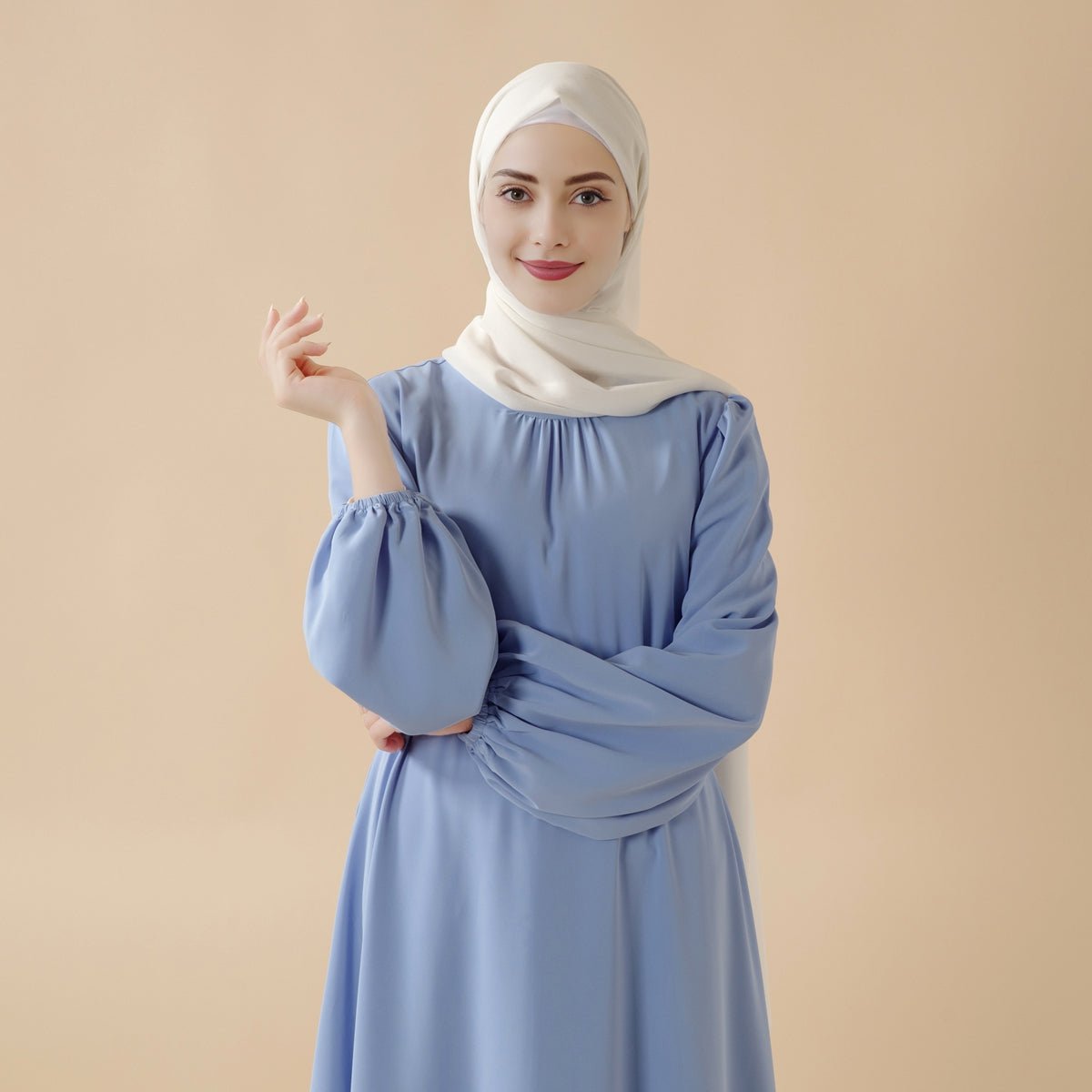 Candy Color Pleated Abaya | Must-have Essential Basic Dress (MA142)