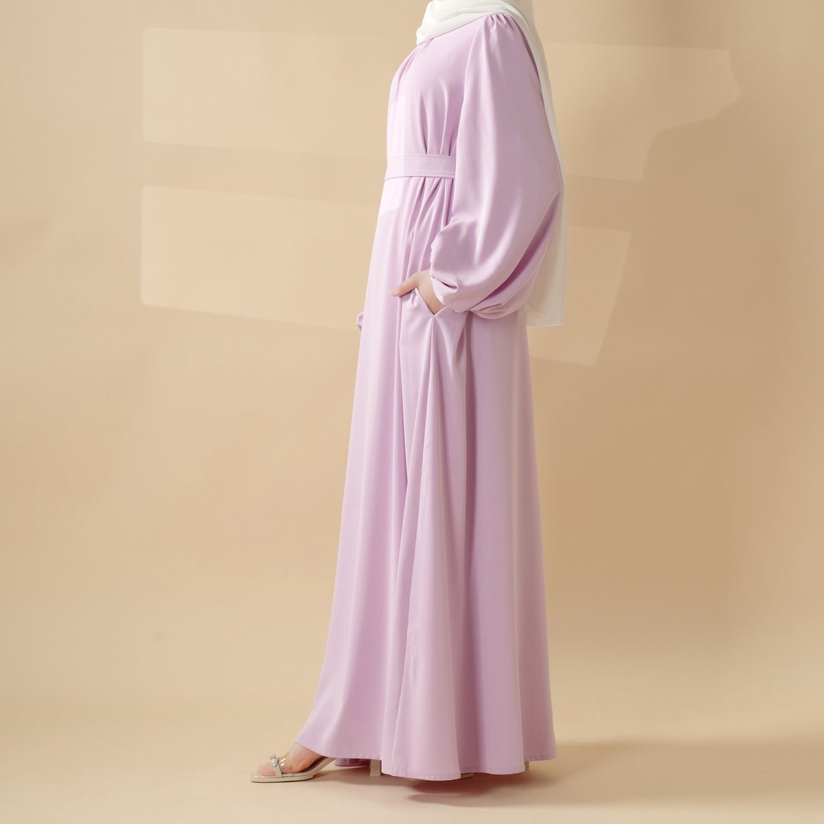 Candy Color Pleated Abaya | Must-have Essential Basic Dress (MA142)