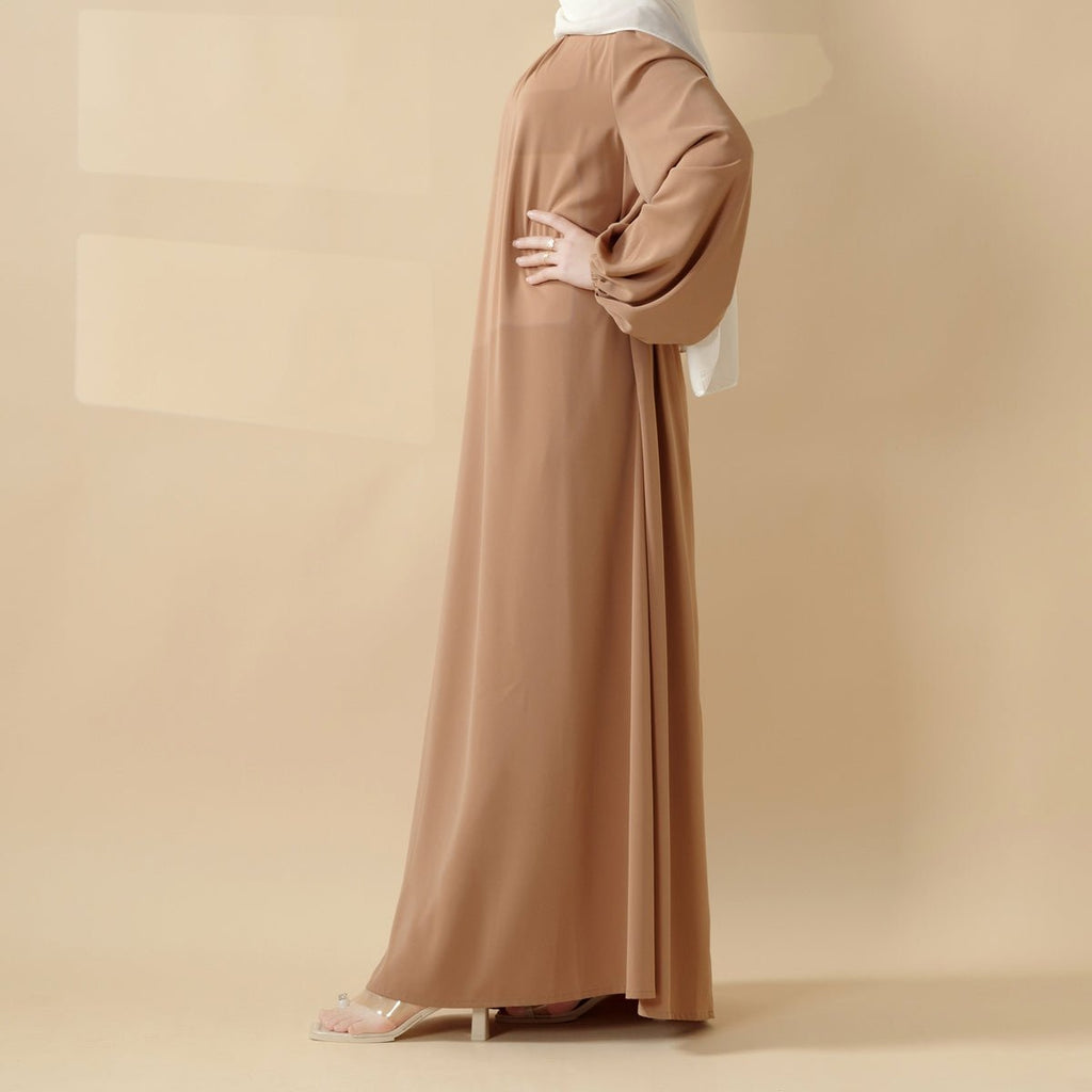 Candy Color Pleated Abaya | Must-have Essential Basic Dress (MA142)