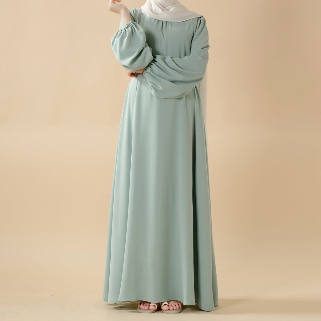 Candy Color Pleated Abaya | Must-have Essential Basic Dress (MA142)