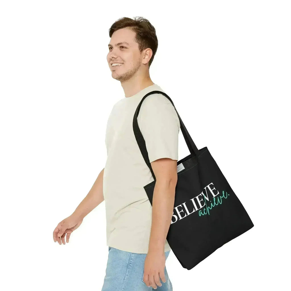 Large Tote Bag Believe and Achieve