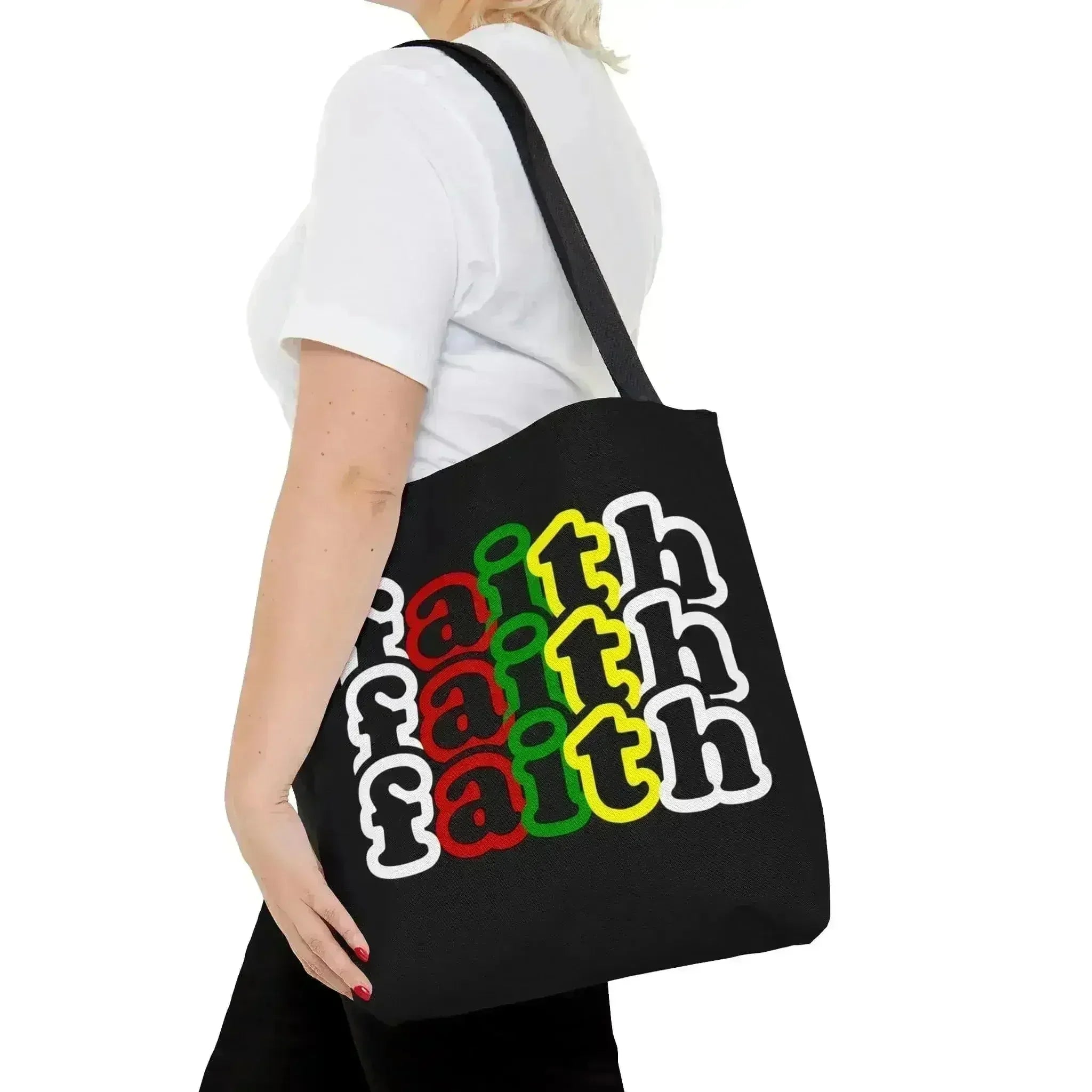 Large Tote Bag Faith Christian Inspiration Biblical Motivation Print
