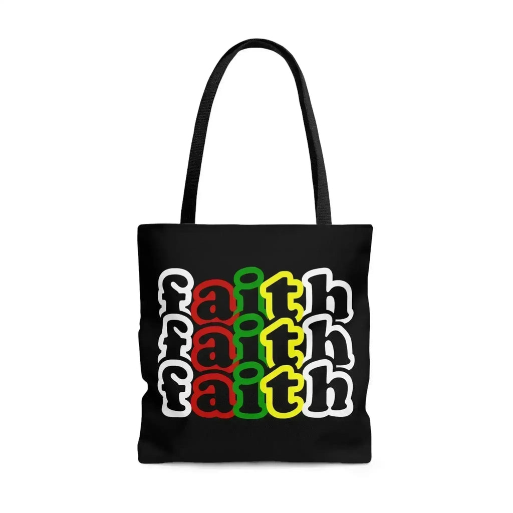 Large Tote Bag Faith Christian Inspiration Biblical Motivation Print