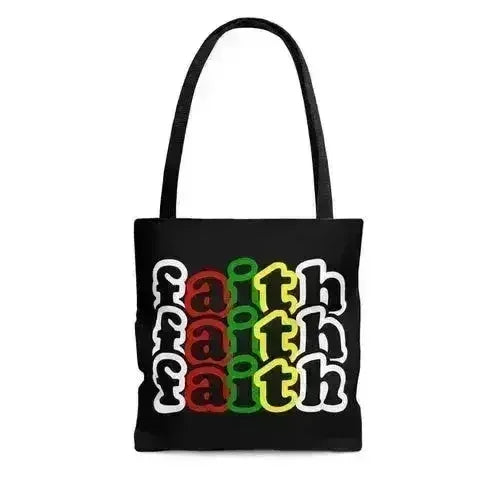 Large Tote Bag Faith Christian Inspiration Biblical Motivation Print
