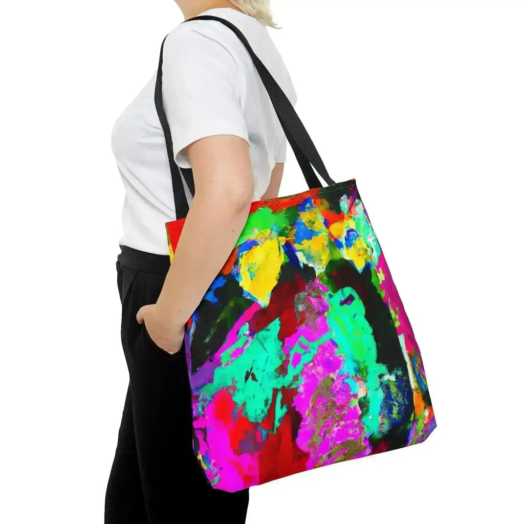 Large Tote Bag Multicolor Abstract Pattern
