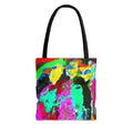 Large Tote Bag Multicolor Abstract Pattern