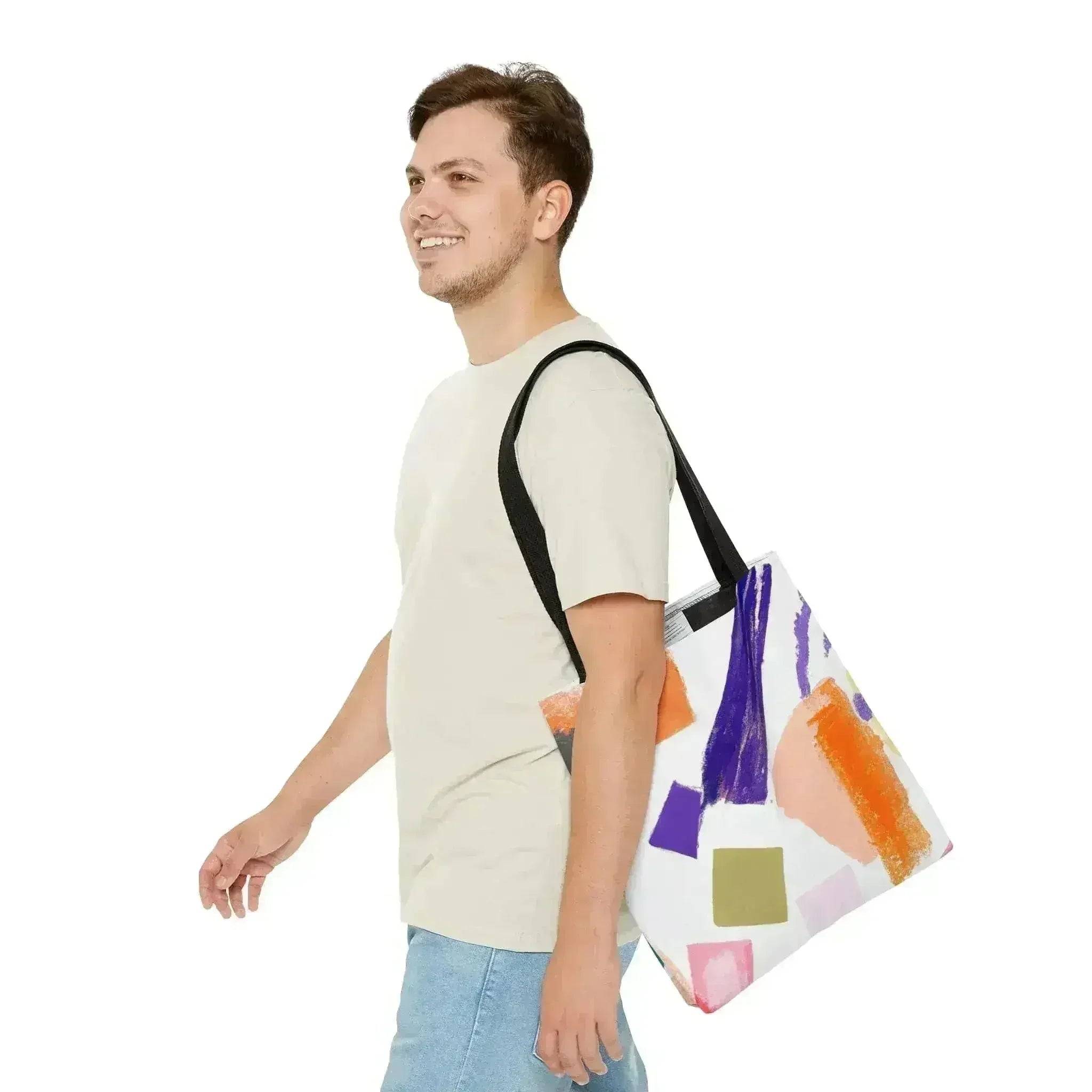 Large Tote Bag Pastel Pattern