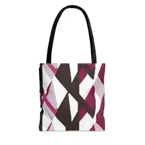 Large Tote Bag Pink Mauve Pattern