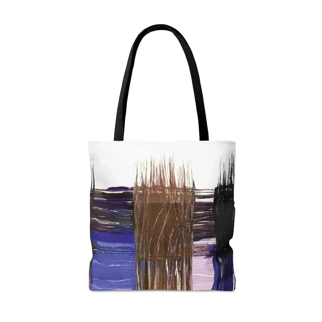 Large Tote Bag Rustic Brown Interweave Print
