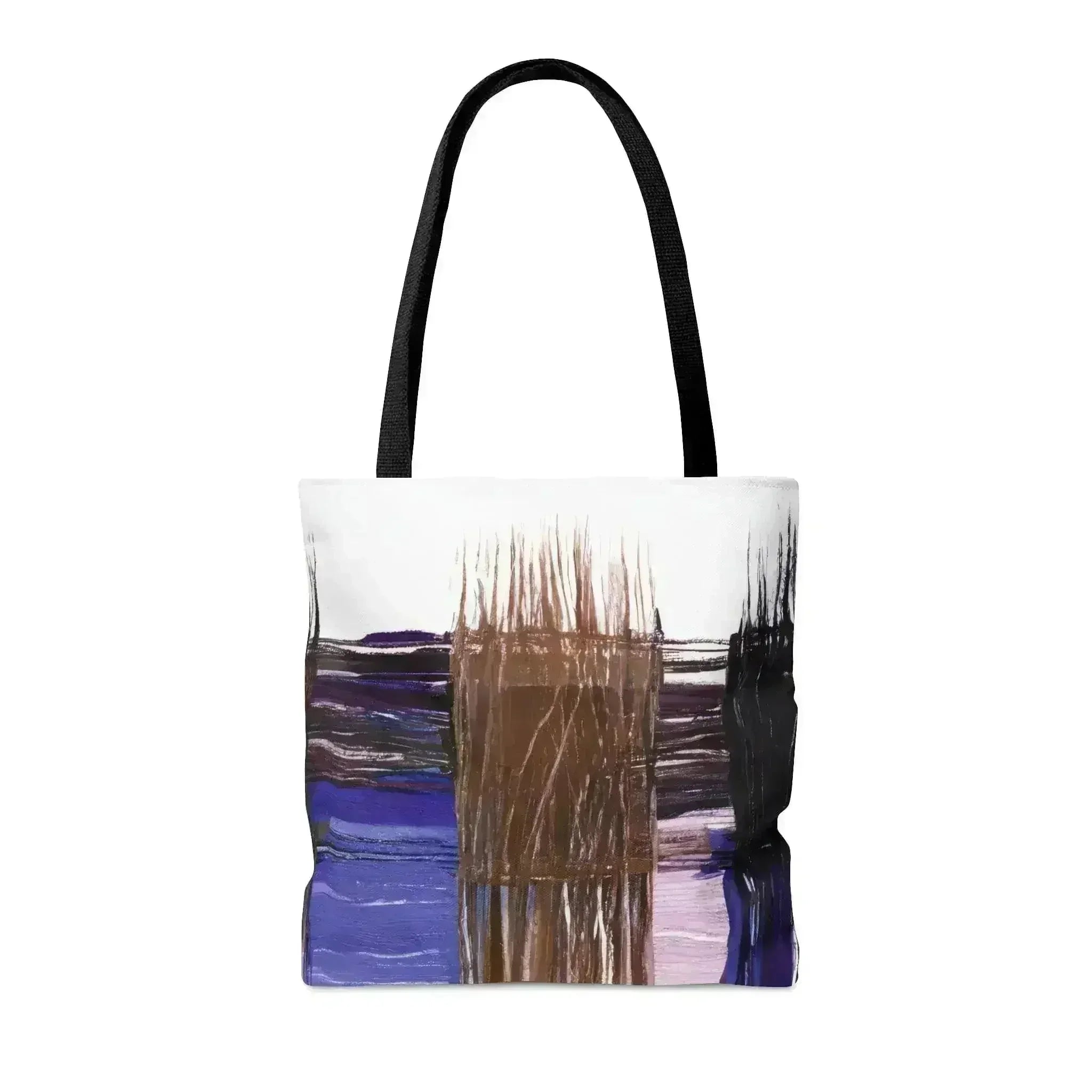 Large Tote Bag Rustic Brown Interweave Print