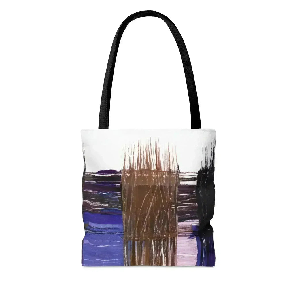 Large Tote Bag Rustic Brown Interweave Print