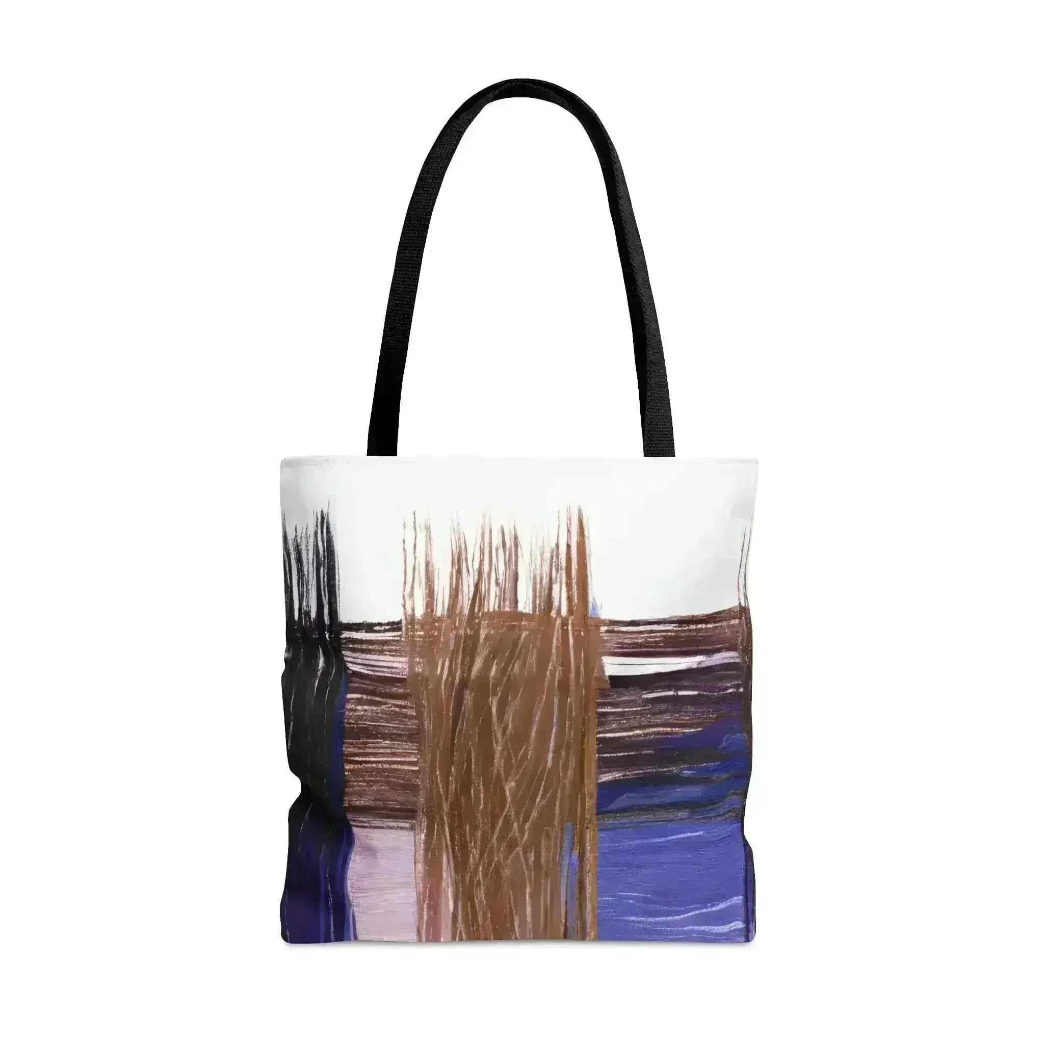 Large Tote Bag Rustic Brown Interweave Print