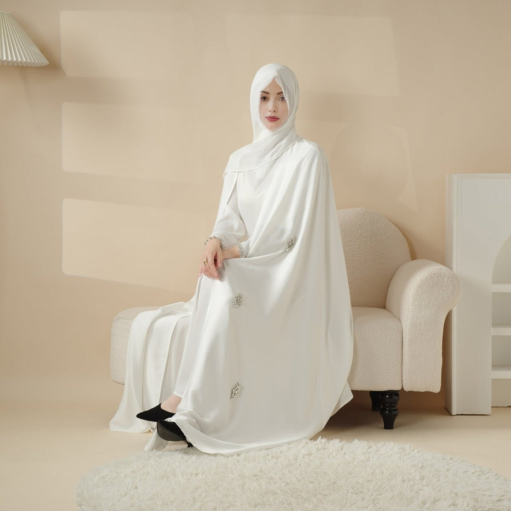 Cape Abaya, Haute Couture Heavy Rhinestone Abaya (MOA067)