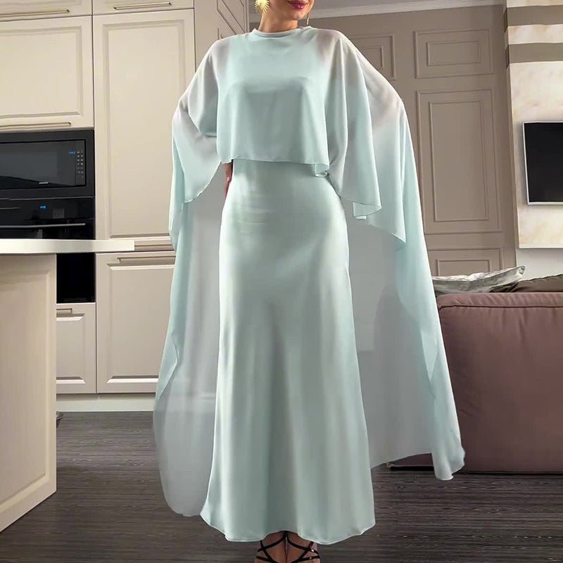Cape Overlay Abaya Dress(MS320)