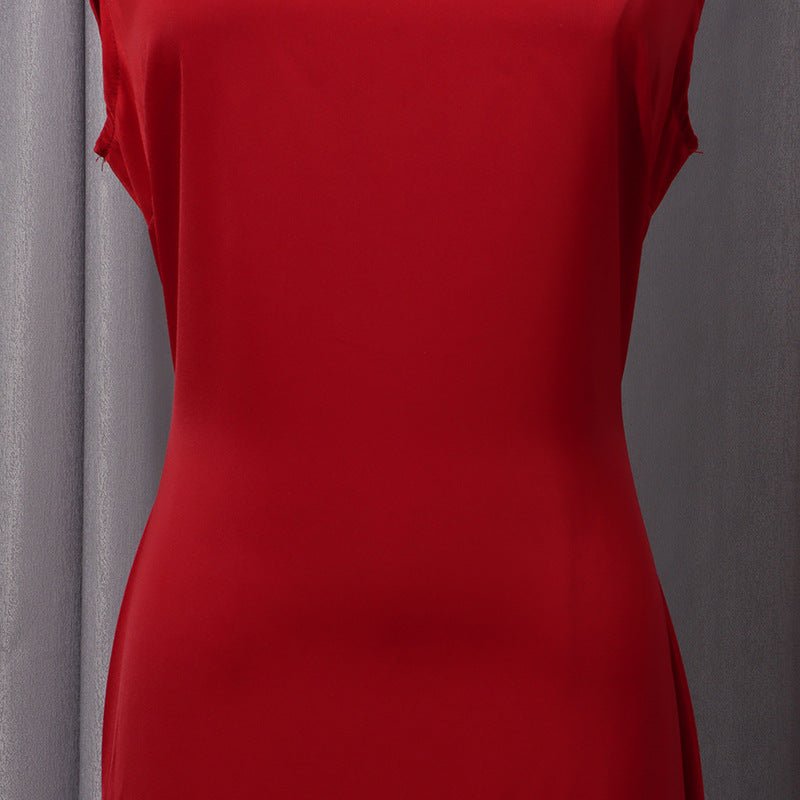 Cape Overlay Dress with Detachable Shawl(MS308)