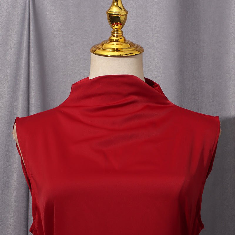 Cape Overlay Dress with Detachable Shawl(MS308)