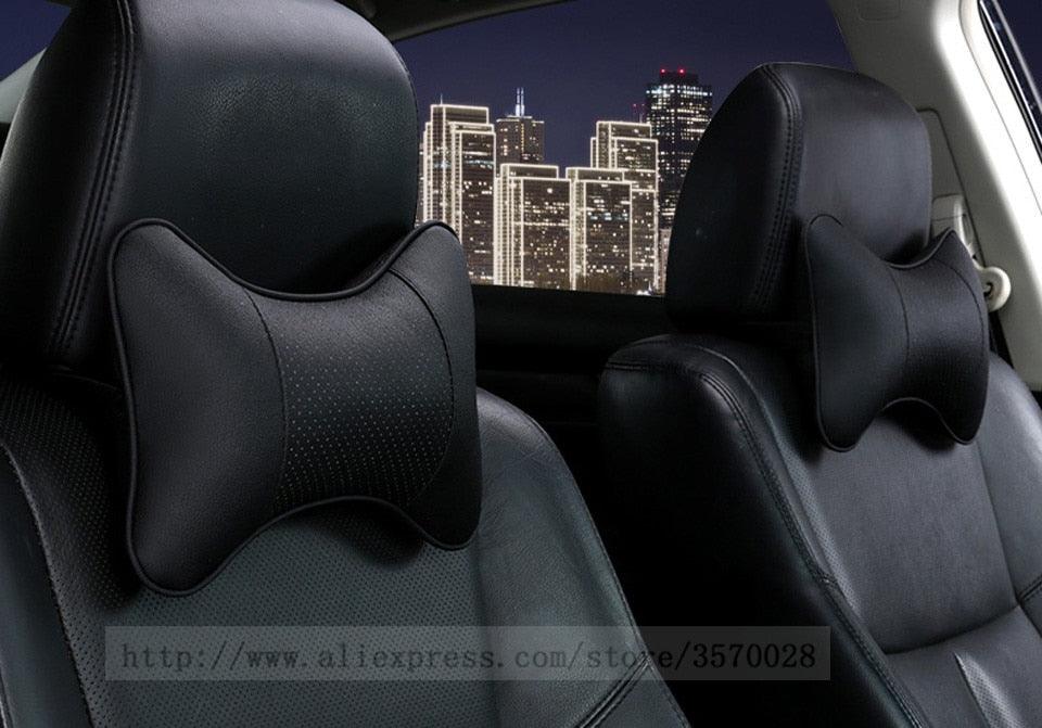 Car Neck Pillows Headrest Relief Filled Fiber Universal Car Pillow Both Side Pu Leather 1pcs Pack Headrest For Car Neck Pillows Both Side Pu Leather Headrest Head Pain Relief Filled Fiber Universal Car Pillow Neck Pillow Softness Car Headrest Pillow
