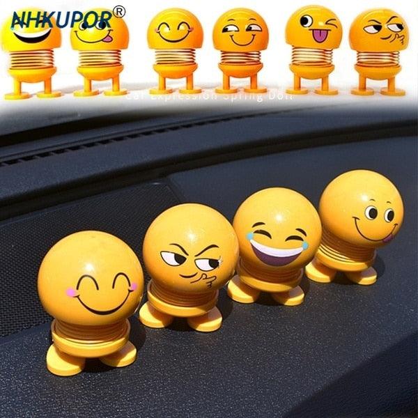 Car Ornaments Bobblehead Nod Dolls Cute Cartoon Funny Wobble Head Robot Lovely Car Dashboard Decoration Auto Facial Expression Shaking Head Toys Car Ornaments Bobblehead Nod Dolls Cute Cartoon Funny Wobble Head Robot Lovely Car Dashboard Decor