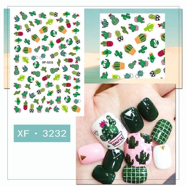 Cartoon Characters Plants Animals Forest Flowers Small Fresh Flowers 3D Nail Stickers Hyuna Style Nail Patch Waterproof Self Adhesive Nail Decals for Nail Art Decoration Including Hearts Stars Letters Bowknot Leaves Flowers Plants Fruits Butterflies